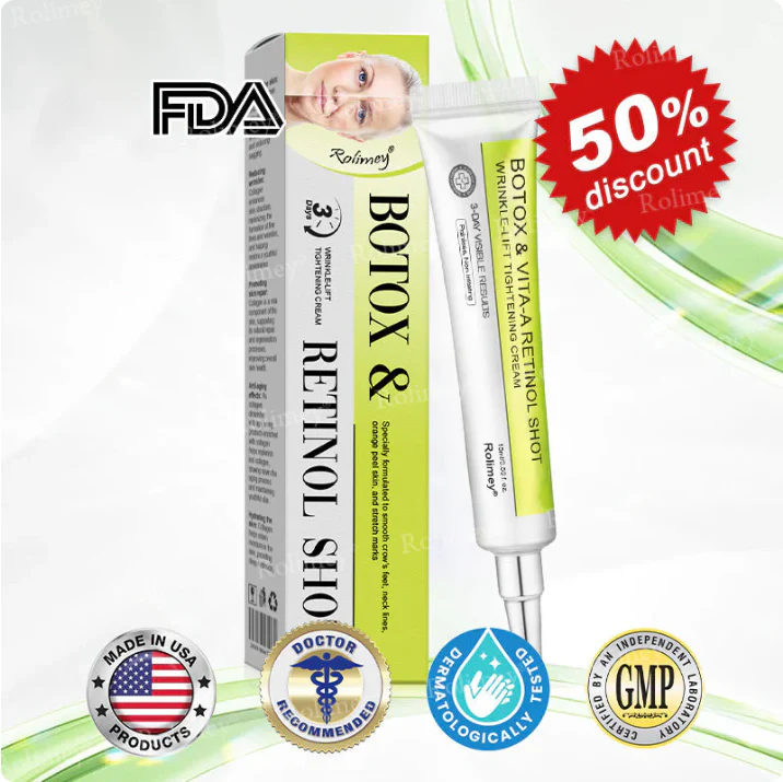 Made and shipped from the USA 💫Rolimey® Botox & Vita-A Retinol Shot Wrinkle-Lift Tightening cream - Last Day Promotion 70% OFF (Copy)
